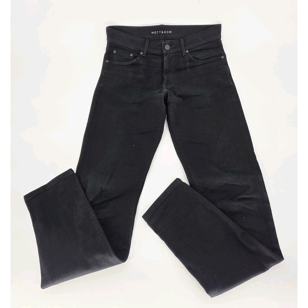 Mott & Bow‎ Jeans Mens 30x32 Black Slim Skinny Jay Denim Premium Classic Stretch